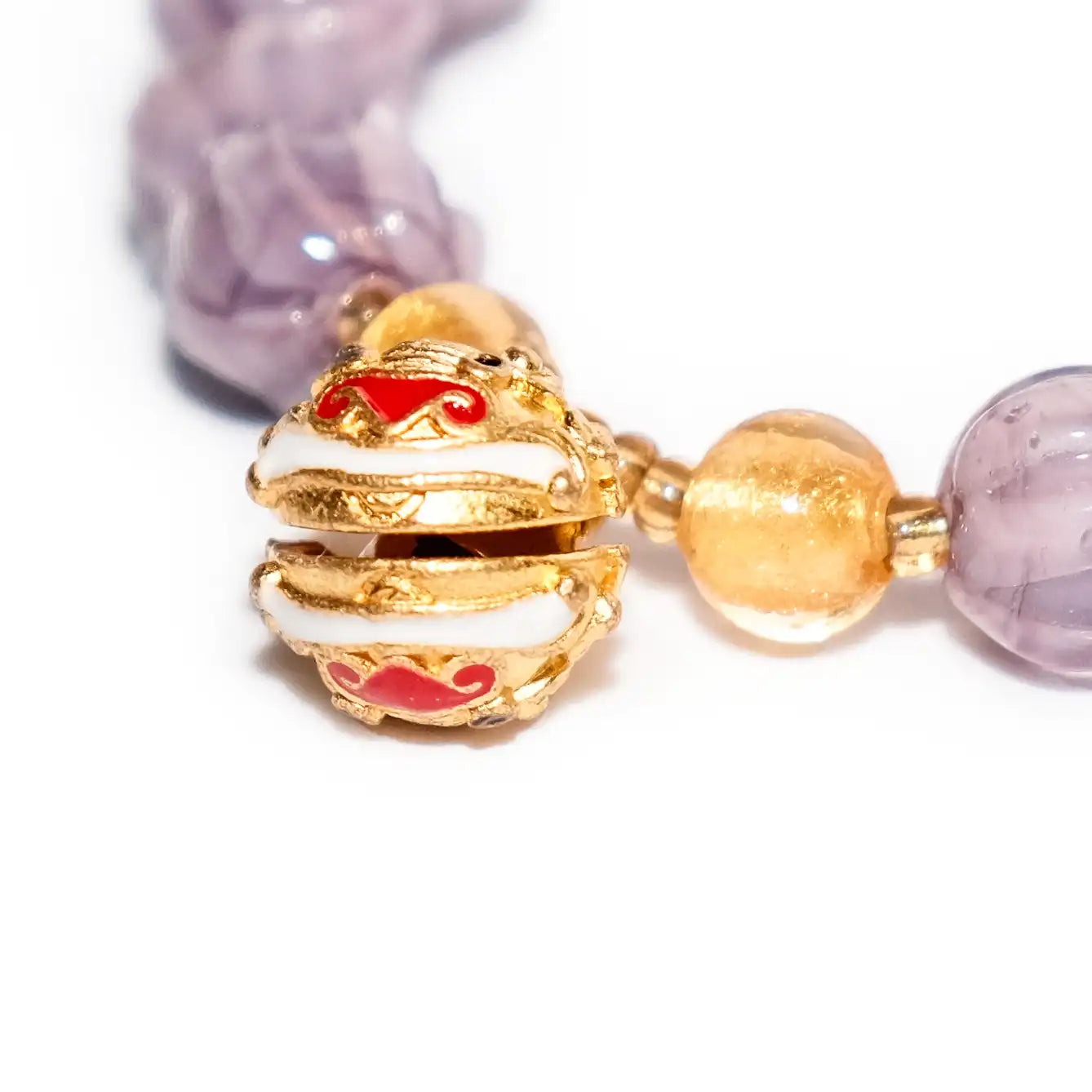 Dragon Bell & Lotus Crystal Bracelet