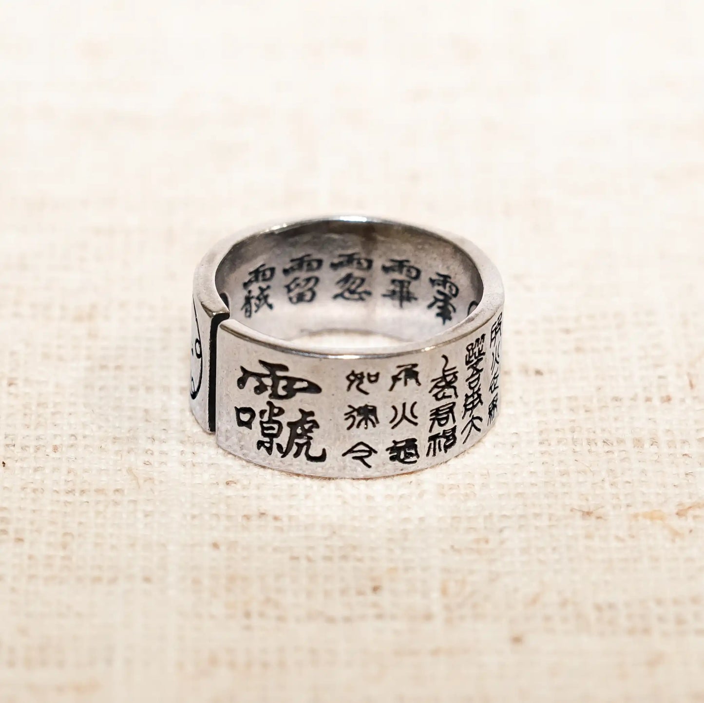 Taoist Mantra Adjustable Ring