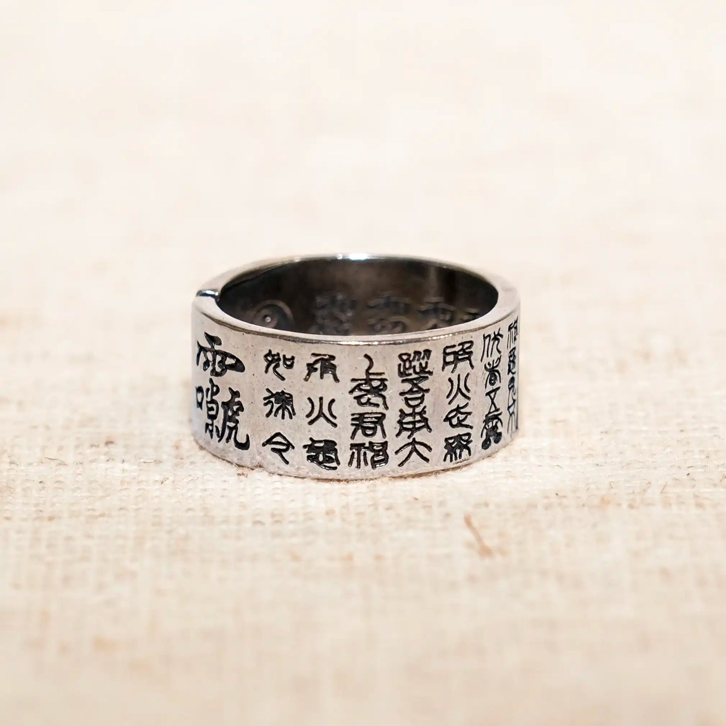 Taoist Mantra Adjustable Ring
