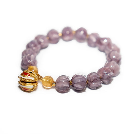 Dragon Bell & Lotus Crystal Bracelet