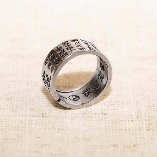 Taoist Mantra Adjustable Ring