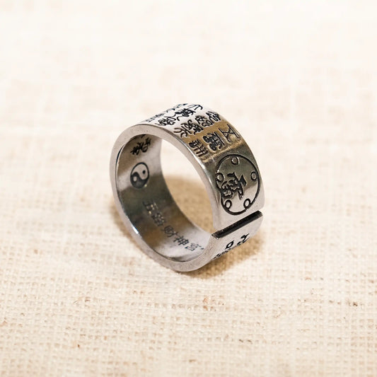 Taoist Mantra Adjustable Ring
