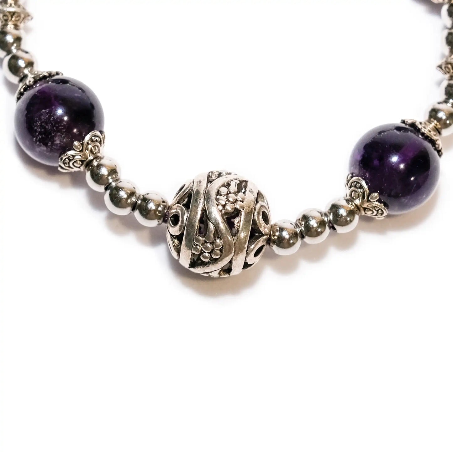 Amethyst & Tibetan Silver Bracelet