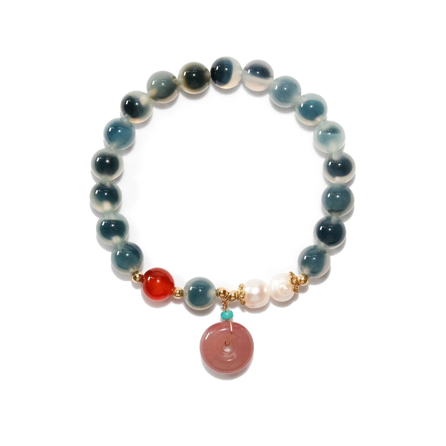 Tranquil Blue-Grey Resin Bracelet – Peace Edition