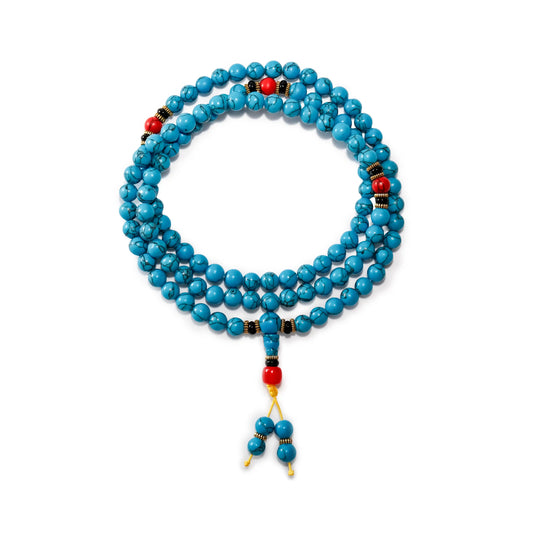 Turquoise Mala Beads – Sky Blue 108 Beads