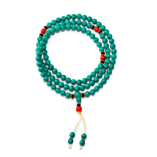 Turquoise Mala Beads – Deep Teal Green 108 Beads