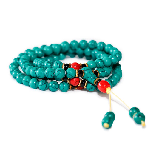 Turquoise Mala Beads – Deep Teal Green 108 Beads