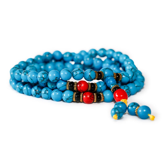 Turquoise Mala Beads – Sky Blue 108 Beads